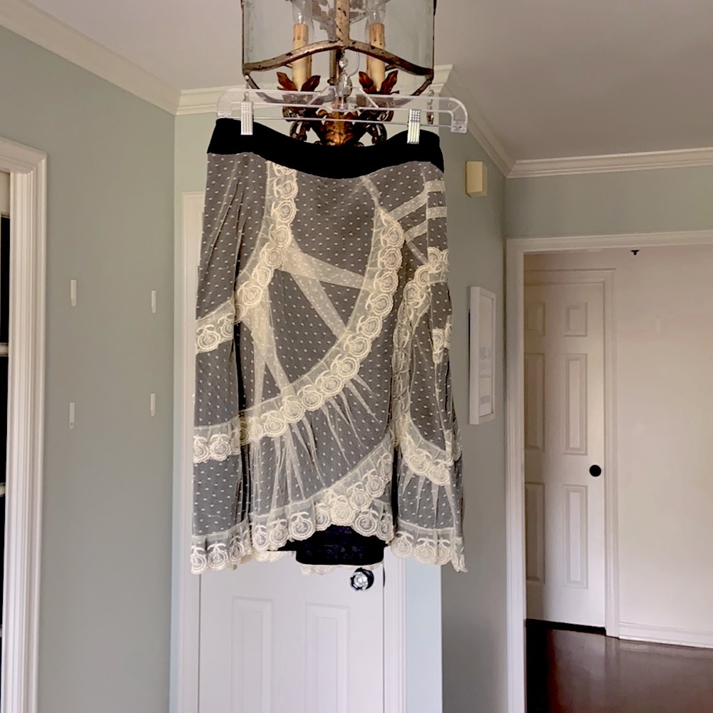 Velvet and Lace Anthropologie Skirt by Viola